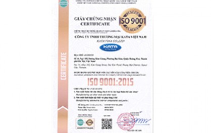 Chứng chỉ ISO 9001:2015 từ 2021-2024